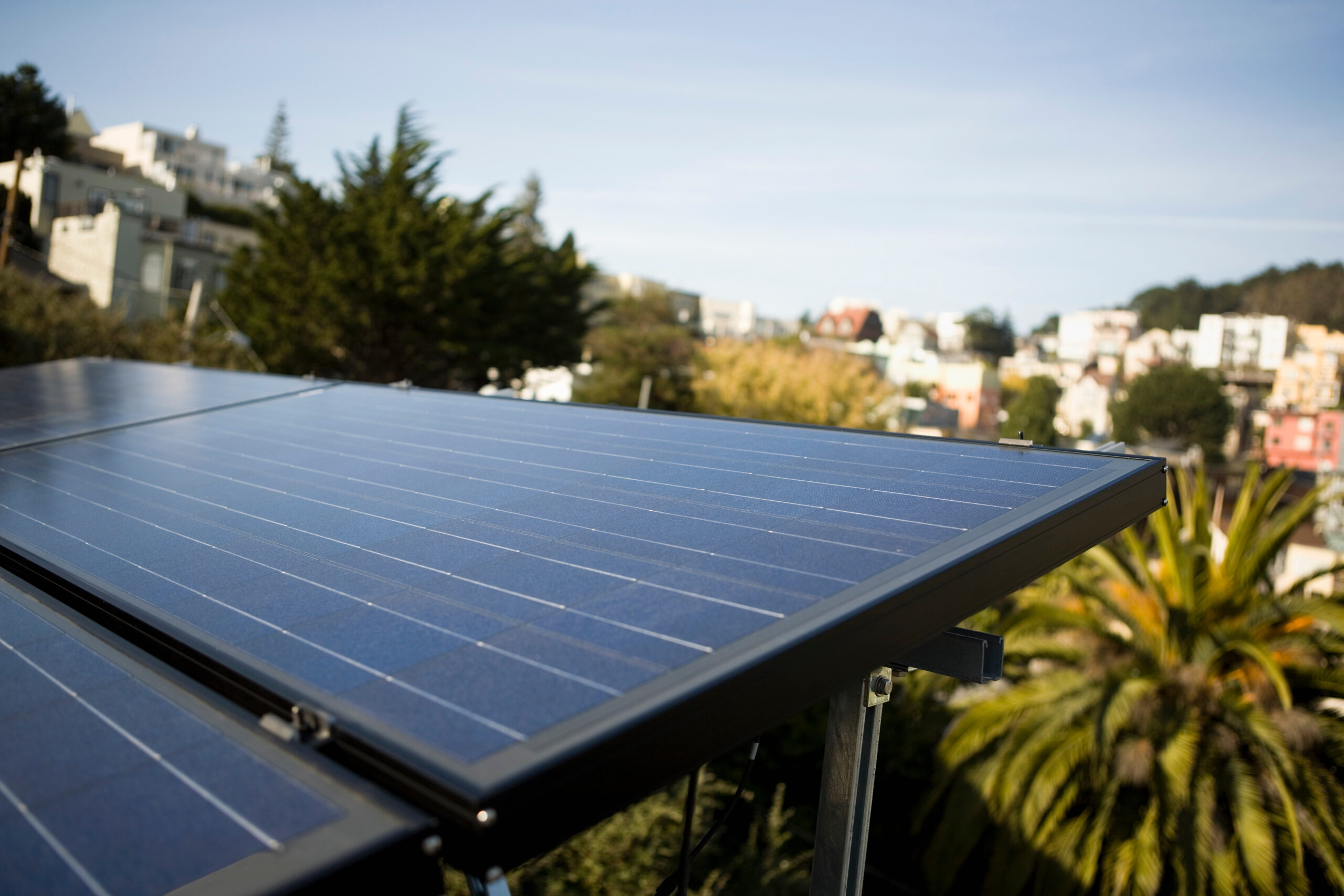 Residential installation of solar panels